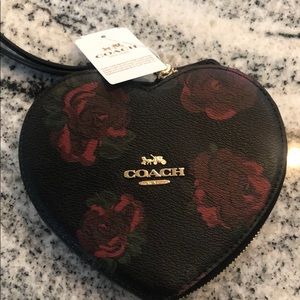 Coach Heart Shaped Wristlet